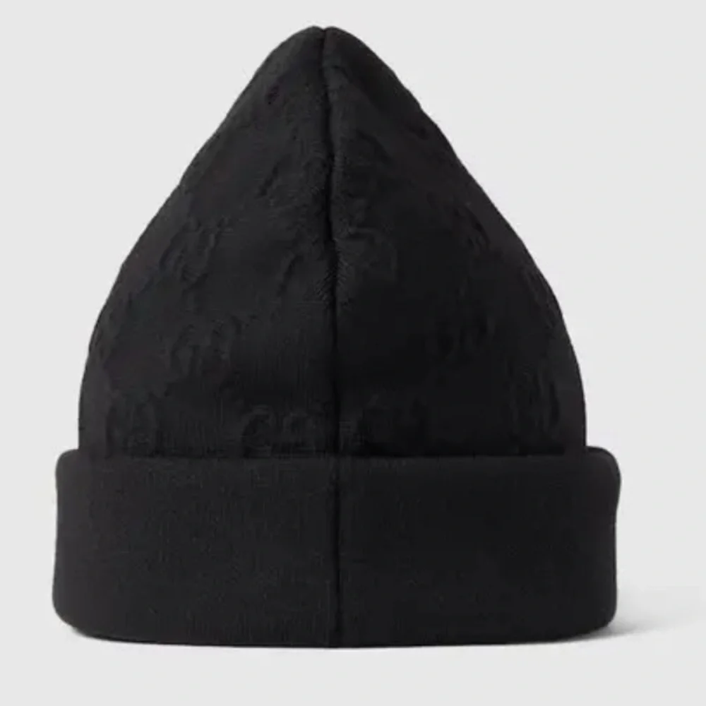 Gucci GG Black Jacquard Beanie